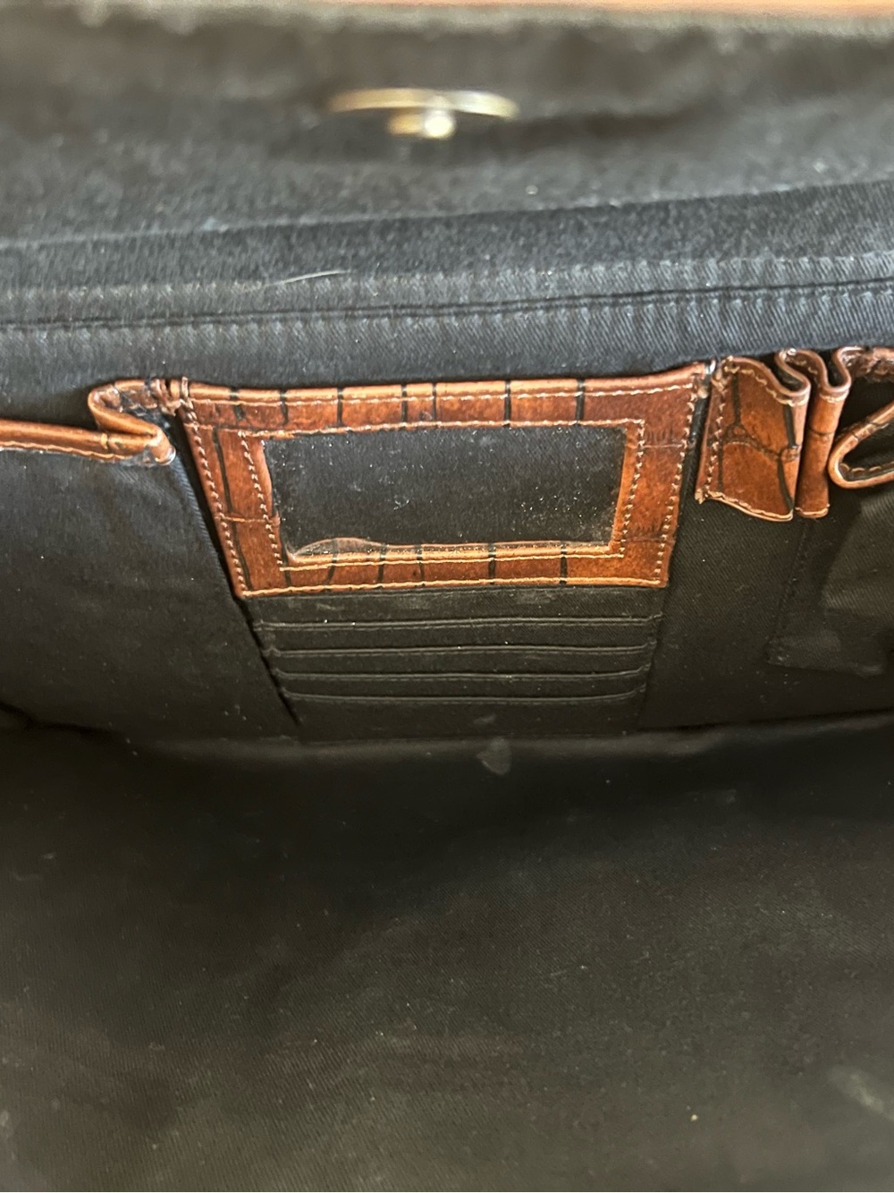 Coldwater Creek Brown Woven Leather Tote Bag - Picture 8 of 16